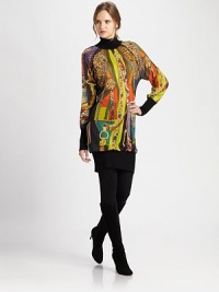 An exquisite design featuring a vibrant print, raglan sleeves and offering an elongating silhouette.TurtleneckLong sleevesBanded hemPull-on styleAbout 37 from shoulder to hem55% polyamide/45% mohairDry cleanMade in Italy Model shown is 5'11 (180cm) wearing US size Small. An exquisite design featuring a vibrant print, raglan sleeves and offering an elongating silhouette.TurtleneckLong sleevesBanded hemPull-on styleAbout 37 from shoulder to hem55% polyamide/45% mohairDry cleanMade in Italy Model shown is 5'11 (180cm) wearing US size Small.