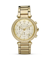 MICHAEL Michael Kors Gold and Swarovski Crystal Watch, 39mm MICHAEL Michael Kors Gold and Swarovski Crystal Watch, 39mm