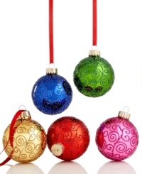 Make Christmas more colorful with Martha Stewart Collection. Shiny glass ornaments with swirls of glitter fill your tree with timeless cheer. Make Christmas more colorful with Martha Stewart Collection. Shiny glass ornaments with swirls of glitter fill your tree with timeless cheer.