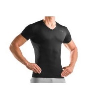 Men's Tactical HeatGear® Compression V-Neck T-Shirt Tops by Under Armour Medium Black Men's Tactical HeatGear® Compression V-Neck T-Shirt Tops by Under Armour Medium Black