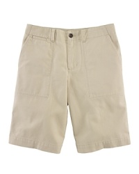 The flat-front Bleeker short is crafted from ultra-soft woven cotton in preppy hues The flat-front Bleeker short is crafted from ultra-soft woven cotton in preppy hues