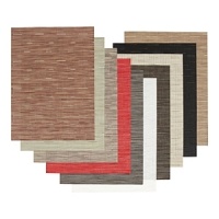 The modern alternative to tabletop dressing...these woven vinyl placemats are available in an array of textures and colors...from the warm feel of bark to the cool look of steel. Beautiful and durable. The modern alternative to tabletop dressing...these woven vinyl placemats are available in an array of textures and colors...from the warm feel of bark to the cool look of steel. Beautiful and durable.