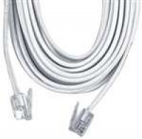 GE TL96119 Phone Line Cord (25 ft, White, 4-conductor)