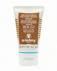 A fine, matte cream that offers optimal protection against UVA/UVB rays and perfectly moisturizes skin. Rich in essential oils and natural plant extracts, Broad Spectrum Sunscreen helps you to enjoy the sun safely. Organic anti-UVA and UVB filters, chosen for their efficiency and innocuousness, work in synergy with an ultra-fine mineral sunblock that very effectively combats the suns rays, to ensure high skin protection. The combination of botanical active ingredients (Shea and Cucumber), Vitamin E acetate and essential oils (Marjoram and Sage) helps skin stay supple, smooth and well-moisturized. Well-protected skin is more resistant to premature aging. The fine, smooth texture of Broad Spectrum Sunscreen makes it easy to apply. While slightly white as it is applied, it very quickly penetrates, leaving the skin shine-free. Available in 5 shades: Colorless, Natural, Golden, Amber and Porcelain. Directions for Use:Apply Super Crème Solaire to the face, ears and neck in the morning at least 30 minutes before going out in the sun. Reapply every 2 hours and after being in the water. After exposure to the sun, use Restorative Facial Cream to soothe and revitalize your skin. Precautions for Use: Avoid overexposure to the sun. Do not expose infants or young children directly to the sun. * non-comedogenic A fine, matte cream that offers optimal protection against UVA/UVB rays and perfectly moisturizes skin. Rich in essential oils and natural plant extracts, Broad Spectrum Sunscreen helps you to enjoy the sun safely. Organic anti-UVA and UVB filters, chosen for their efficiency and innocuousness, work in synergy with an ultra-fine mineral sunblock that very effectively combats the suns rays, to ensure high skin protection. The combination of botanical active ingredients (Shea and Cucumber), Vitamin E acetate and essential oils (Marjoram and Sage) helps skin stay supple, smooth and well-moisturized. Well-protected skin is more resistant to premature aging. The fine, smooth texture of Broad Spectrum Sunscreen makes it easy to apply. While slightly white as it is applied, it very quickly penetrates, leaving the skin shine-free. Available in 5 shades: Colorless, Natural, Golden, Amber and Porcelain. Directions for Use:Apply Super Crème Solaire to the face, ears and neck in the morning at least 30 minutes before going out in the sun. Reapply every 2 hours and after being in the water. After exposure to the sun, use Restorative Facial Cream to soothe and revitalize your skin. Precautions for Use: Avoid overexposure to the sun. Do not expose infants or young children directly to the sun. * non-comedogenic