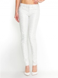 GUESS Brittney Skinny White Leopard Jeans, SILICONE RINSE (26) GUESS Brittney Skinny White Leopard Jeans, SILICONE RINSE (26)