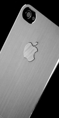 Premium Apple Silver Metal Style Edition 4myphones® - Reflective SPK Case Cover for iPhone 4 4S !! WITH !! iPad/iPhone SIM PIN (AT&T Verizon Sprint) Chrome Diamond Aluminium Collection +[FREE] Screen Protector