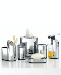 Clever & clean! Large openings allow water to drain quickly so your soap stays dry. Boasting a modern shape with a reflective finish that wows. Clever & clean! Large openings allow water to drain quickly so your soap stays dry. Boasting a modern shape with a reflective finish that wows.