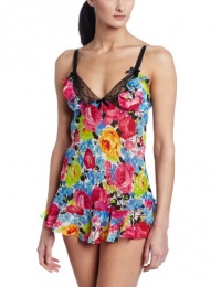 Betsey Johnson Women's Chiffon Babydoll, Whirlwind Tour Pearl, Large Betsey Johnson Women's Chiffon Babydoll, Whirlwind Tour Pearl, Large