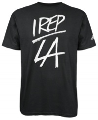 Put it all out there-make sure everyone knows where you're from in this graphic t-shirt from adidas. Put it all out there-make sure everyone knows where you're from in this graphic t-shirt from adidas.