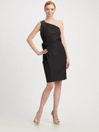 Sophisticated texture meets avant-garde design in this crinkled asymmetrical look with a side bow cinching the waist.Asymmetrical neckline Sleeveless Side bow cinches the waist About 37 from shoulder to hem Fully lined 58% acetate/40% silk/2% other fibers Dry clean Made in Italy Sophisticated texture meets avant-garde design in this crinkled asymmetrical look with a side bow cinching the waist.Asymmetrical neckline Sleeveless Side bow cinches the waist About 37 from shoulder to hem Fully lined 58% acetate/40% silk/2% other fibers Dry clean Made in Italy