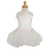 Bonnie Jean Little Girls Size 6 Ivory Satin Organza Spring Dress Bonnie Jean Little Girls Size 6 Ivory Satin Organza Spring Dress