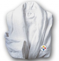 Pittsburgh Steelers White Unisex Robe Pittsburgh Steelers White Unisex Robe