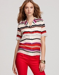 10 Crosby Derek Lam Shirt - Multi Stripe 10 Crosby Derek Lam Shirt - Multi Stripe