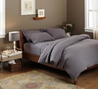 Pinzon Signature 190-Gram Velvet Flannel Full/Queen Duvet Set, Graphite Pinzon Signature 190-Gram Velvet Flannel Full/Queen Duvet Set, Graphite