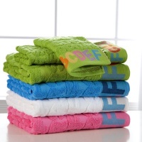 Kassatex Bambini ABC Towel Set, White Kassatex Bambini ABC Towel Set, White