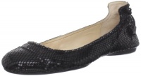 Calvin Klein Women's Priya Classic Python Ballet Flat,Black,10 M US