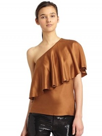 THE LOOKOne-shoulder designAsymmetric necklineTiered overlayTHE FITAbout 24 from shoulder to hemTHE MATERIALSilkCARE & ORIGINDry cleanImportedModel shown is 5'10 (177cm) wearing US size 4. THE LOOKOne-shoulder designAsymmetric necklineTiered overlayTHE FITAbout 24 from shoulder to hemTHE MATERIALSilkCARE & ORIGINDry cleanImportedModel shown is 5'10 (177cm) wearing US size 4.
