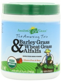 Amazing Grass Amazing Trio Powder Alfalfa, Barley & Wheat Grass-30 Servings, 8.5-Ounce Amazing Grass Amazing Trio Powder Alfalfa, Barley & Wheat Grass-30 Servings, 8.5-Ounce