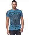 Get creative. Add an artistic touch to your edgy everyday wear with this graphic t-shirt from Affliction.