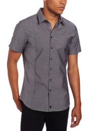 Calvin Klein Sportswear Men's Short Sleeve Yarn Dye Chambray Voile Calvin Klein Sportswear Men's Short Sleeve Yarn Dye Chambray Voile