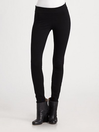 From the HELMUT capsule collection, these soft jersey leggings hug your curves for a sleek, seamless silhouette.Wide waistbandPull-on styleRise, about 8Inseam, about 3090% cotton/10% spandexDry cleanImported of USA fabricModel shown is 5'10 (177cm) wearing US size Small. From the HELMUT capsule collection, these soft jersey leggings hug your curves for a sleek, seamless silhouette.Wide waistbandPull-on styleRise, about 8Inseam, about 3090% cotton/10% spandexDry cleanImported of USA fabricModel shown is 5'10 (177cm) wearing US size Small.