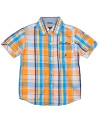 Nautica Sain't Carib S/S Button-Down Shirt (Sizes 4 - 7X) - orange, 5 - 6 Nautica Sain't Carib S/S Button-Down Shirt (Sizes 4 - 7X) - orange, 5 - 6