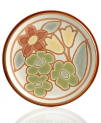 Part of Denby's mix-and-match Fire dinnerware collection, the Fire Bouquet salad plate flourishes in warm earth tones to create a contrasting yet coordinated look in durable stoneware. Part of Denby's mix-and-match Fire dinnerware collection, the Fire Bouquet salad plate flourishes in warm earth tones to create a contrasting yet coordinated look in durable stoneware.