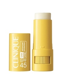 Clinique steps up protection against the aging and burning effects of UVA and UVB rays for fragile areas-eye-area skin, lips, nose, earlobes, even scars. Enhanced UVA defense helps guard against premature aging. Conditions, comforts. Ophthalmologist and dermatologist tested. Clinique steps up protection against the aging and burning effects of UVA and UVB rays for fragile areas-eye-area skin, lips, nose, earlobes, even scars. Enhanced UVA defense helps guard against premature aging. Conditions, comforts. Ophthalmologist and dermatologist tested.