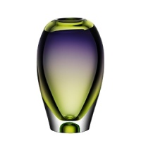 Beauty is truly in the eye of the beholder in Goran Warff's Vision vase. Soft, undulating shapes and faint nuances of lime green and purple make it an elegant classic. Beauty is truly in the eye of the beholder in Goran Warff's Vision vase. Soft, undulating shapes and faint nuances of lime green and purple make it an elegant classic.