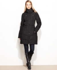 Cool is in the details: Calvin Klein's puffer features subtle but chic touches from the master of minimalism. Cool is in the details: Calvin Klein's puffer features subtle but chic touches from the master of minimalism.