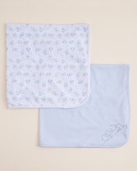 Soft breathable receiving blankets, each adorned with different droll elephant print, usher your little one into the world in comfort. Soft breathable receiving blankets, each adorned with different droll elephant print, usher your little one into the world in comfort.