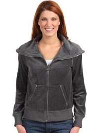 Michael Kors Derby Grey Velour Long Sleeve Zip Jacket X-Small Michael Kors Derby Grey Velour Long Sleeve Zip Jacket X-Small