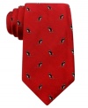 'Tis the season for mixing business and fun-get into the spirit with this penguin-print silk tie from Tommy Hilfiger.