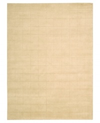 Skilled hand-carving creates an absorbing geometric block pattern on this premium Nourison area rug. Crafted with the timeless art of Tibetan hand-knotting, this soft beige piece features a luxurious blend of wool and Luxcelle fibers for a distinctive, satiny texture and sheen. (Clearance) Skilled hand-carving creates an absorbing geometric block pattern on this premium Nourison area rug. Crafted with the timeless art of Tibetan hand-knotting, this soft beige piece features a luxurious blend of wool and Luxcelle fibers for a distinctive, satiny texture and sheen. (Clearance)