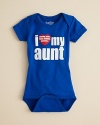 Sara Kety's cute bodysuit proclaims baby's love and affection for his mother (or father's) doting sister.