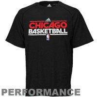Chicago Bulls Black adidas 2011-2012 On-Court Practice ClimaLite T-Shirt Chicago Bulls Black adidas 2011-2012 On-Court Practice ClimaLite T-Shirt