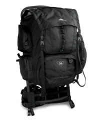 The hit-the-road pack! This high-intensity adventure-bound backpack keeps you on the right path, holding 50 liters in a top-load spacious main compartment with a gusseted drawstring closure for easy access and keeping comfort at the forefront with a mesh back panel, adjustable waist belt and more. A sleeping bag compartment with divider and convenient zippered pockets on the sides put must-haves in hand in minutes. 5-year warranty. The hit-the-road pack! This high-intensity adventure-bound backpack keeps you on the right path, holding 50 liters in a top-load spacious main compartment with a gusseted drawstring closure for easy access and keeping comfort at the forefront with a mesh back panel, adjustable waist belt and more. A sleeping bag compartment with divider and convenient zippered pockets on the sides put must-haves in hand in minutes. 5-year warranty.