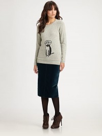 A digital dog print adds a playful touch to this luxurious cashmere sweater.CrewneckLong sleevesPull-on styleRibbed trimCashmereDry cleanMade in Italy of imported fabric Model shown is 5'9½ (176cm) wearing US size Small. A digital dog print adds a playful touch to this luxurious cashmere sweater.CrewneckLong sleevesPull-on styleRibbed trimCashmereDry cleanMade in Italy of imported fabric Model shown is 5'9½ (176cm) wearing US size Small.