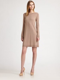 An irresistible combination of wool and silk makes this knit dress with a relaxed fit perfect for every day.BoatneckLong sleevesPull-on styleAbout 23 from natural waist70% wool/30% silkDry cleanMade in ItalyModel shown is 5'10½ (179cm) wearing US size 4. An irresistible combination of wool and silk makes this knit dress with a relaxed fit perfect for every day.BoatneckLong sleevesPull-on styleAbout 23 from natural waist70% wool/30% silkDry cleanMade in ItalyModel shown is 5'10½ (179cm) wearing US size 4.