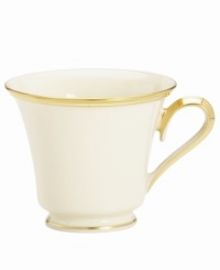 Forever elegant, the Eternal teacup from Lenox accents the table in timeless ivory china with sumptuous gold banding. Coordinates with Eternal Gold stemware. Forever elegant, the Eternal teacup from Lenox accents the table in timeless ivory china with sumptuous gold banding. Coordinates with Eternal Gold stemware.
