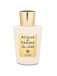 EXCLUSIVELY AT SAKS. Lightweight, sheer formula gently moisturizes the skin, leaving it satiny smooth, soft and fresh. Perfect for use after bath to leave skin delicately fragranced with the scent of Iris Nobile. Made in Italy. 6.7 oz. EXCLUSIVELY AT SAKS. Lightweight, sheer formula gently moisturizes the skin, leaving it satiny smooth, soft and fresh. Perfect for use after bath to leave skin delicately fragranced with the scent of Iris Nobile. Made in Italy. 6.7 oz.