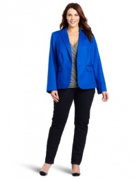 Calvin Klein Women's Plus-Size One Button Colored Jacket