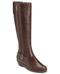 Sturdy and smooth. Aerosole's Tintessential tall boots feature a gunmental zipper closure and a padded footbed that makes walking around a breeze. Sturdy and smooth. Aerosole's Tintessential tall boots feature a gunmental zipper closure and a padded footbed that makes walking around a breeze.
