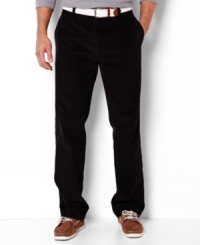 These medium weight corduroy pants by Nautica are medium weight to keep you comfortable and flat front to create a clean line and overall slimming effect. These medium weight corduroy pants by Nautica are medium weight to keep you comfortable and flat front to create a clean line and overall slimming effect.