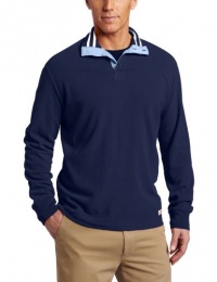 Nautica Men's Button Up Mock Neck Polo Shirt Nautica Men's Button Up Mock Neck Polo Shirt