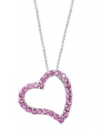 Effy Jewlery 14K White Gold Pink Tourmaline Heart Pendant, .89 TCW