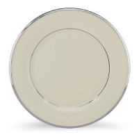 Lenox Solitaire Platinum Banded Ivory China Dinner Plate Lenox Solitaire Platinum Banded Ivory China Dinner Plate