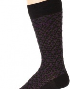 HUGO BOSS Men's Modal Micro Grid Pattern Sock