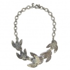 Marc by Marc Jacobs Petal to the Metal Flock Necklace, Argento Ox