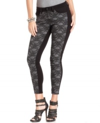 With a luxe lace print, these GUESS skinny jeans are oh-so chic for a stylish fall look! With a luxe lace print, these GUESS skinny jeans are oh-so chic for a stylish fall look!